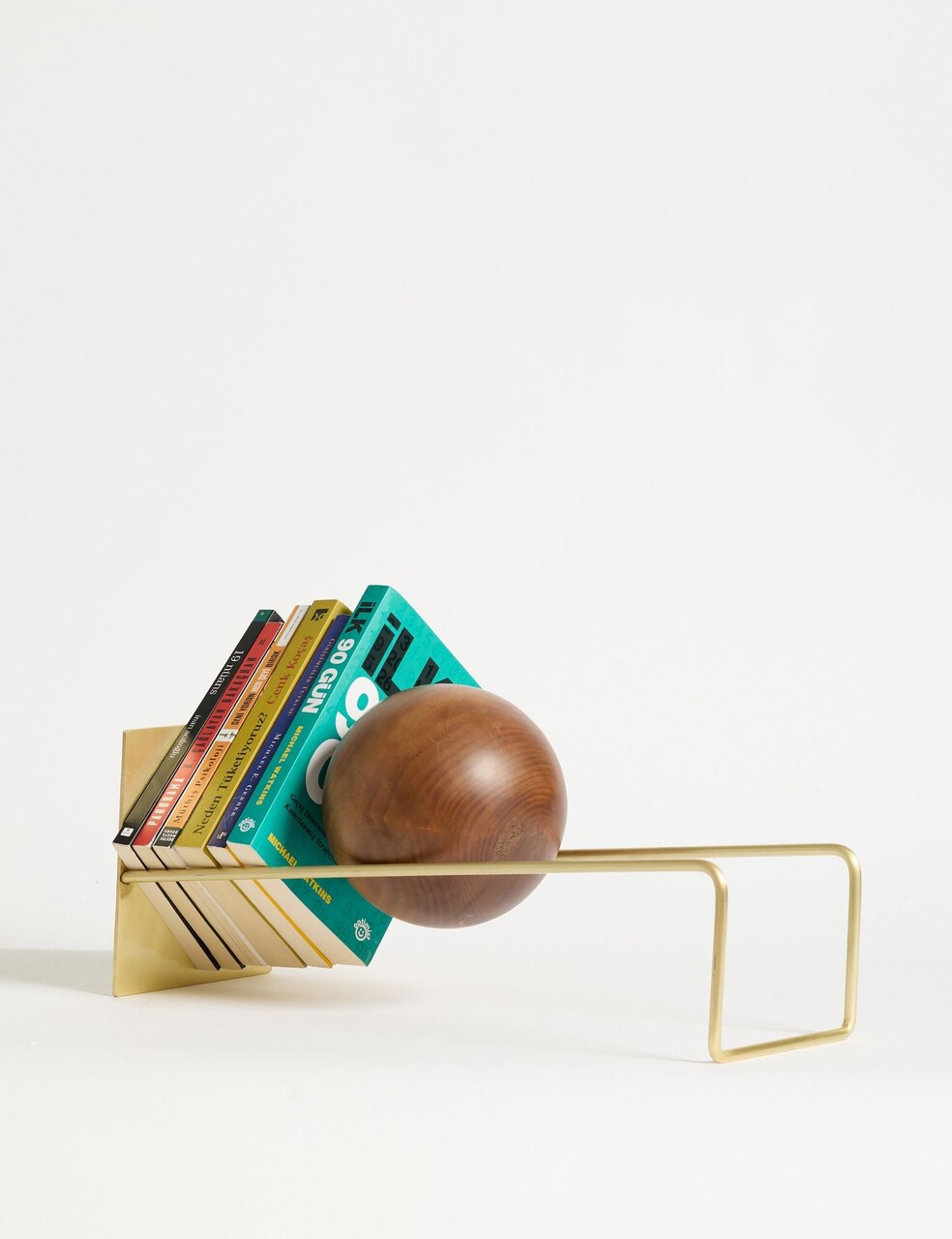 Suport de carte, Hanah Home, Toke, 16.5x18x49 cm, Aur antic - imagine 7